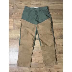 Two-Tone Brown and Green Work Pants